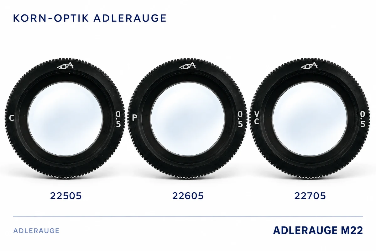 Adlerauge M22: Classic 22505, Premium 22605 und Vision Contrast 22705